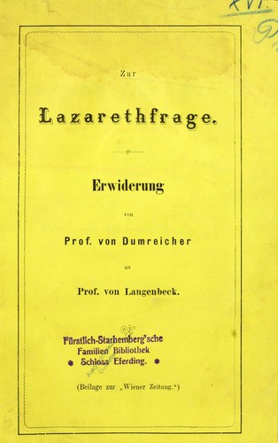 Zur Lazarethfrage