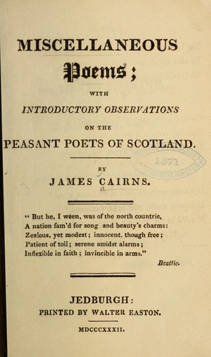 Miscellaneous poems