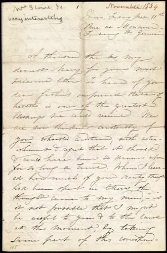 A thousand thanks my dearest Mary for your most welcome letter