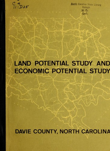 Land potential study and economic potential study, Davie County, North Carolina