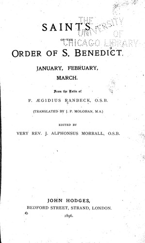 Saints of the order of St. Benedict