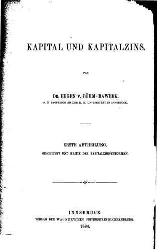 Kapital und Kapitalzins