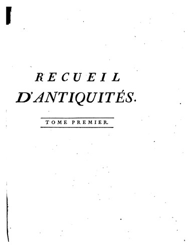 Recueil d'antiquités égyptiennes, étrusques, grecques et romaines